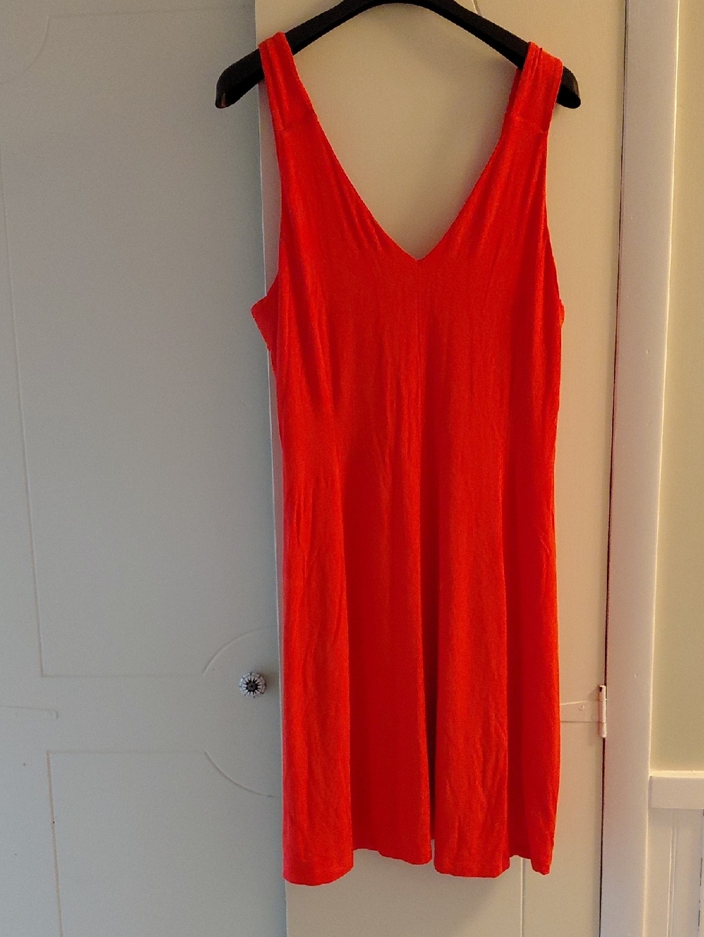 Athleta Orange V-Neck Sleeveless Women's Dress